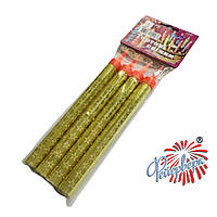 Свічки для торта Ювілейні GOLD (FS-5),160 мм, 4 шт./пак