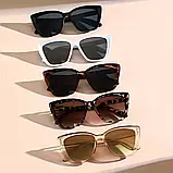 Жіночі сонцезахисні окуляри в стилі "Котяче Око", т. коричневий, фото 2