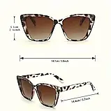 Жіночі сонцезахисні окуляри в стилі "Котяче Око", сірий, фото 3