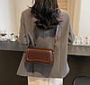 Сумка-клатч багет в коричневому кольорі, фото 2