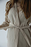 Халат мусліновий для вагітних Pregnant Style Josephine2 44 Бежевий, фото 8