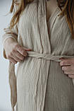 Халат мусліновий для вагітних Pregnant Style Josephine2 44 Бежевий, фото 9