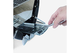 Гриль портативний вугільний I-GRILL Складаний барбекю для подорожей, дачі, пікніка з решіткою Чорний, фото 2