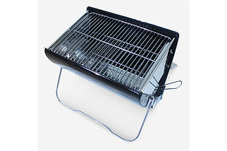 Гриль портативний вугільний I-GRILL Складаний барбекю для подорожей, дачі, пікніка з решіткою Чорний, фото 4