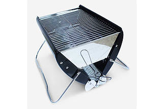 Гриль портативний вугільний I-GRILL Складаний барбекю для подорожей, дачі, пікніка з решіткою Чорний, фото 5