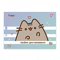 Альбом для малювання А4 28 л скоба з перфорацією 100 г/м2 Pusheen Асорті дів, фото 5
