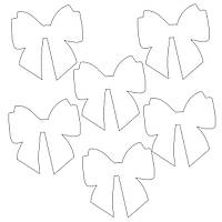 Набір бантиків з оракалу 5х5,3см 6шт