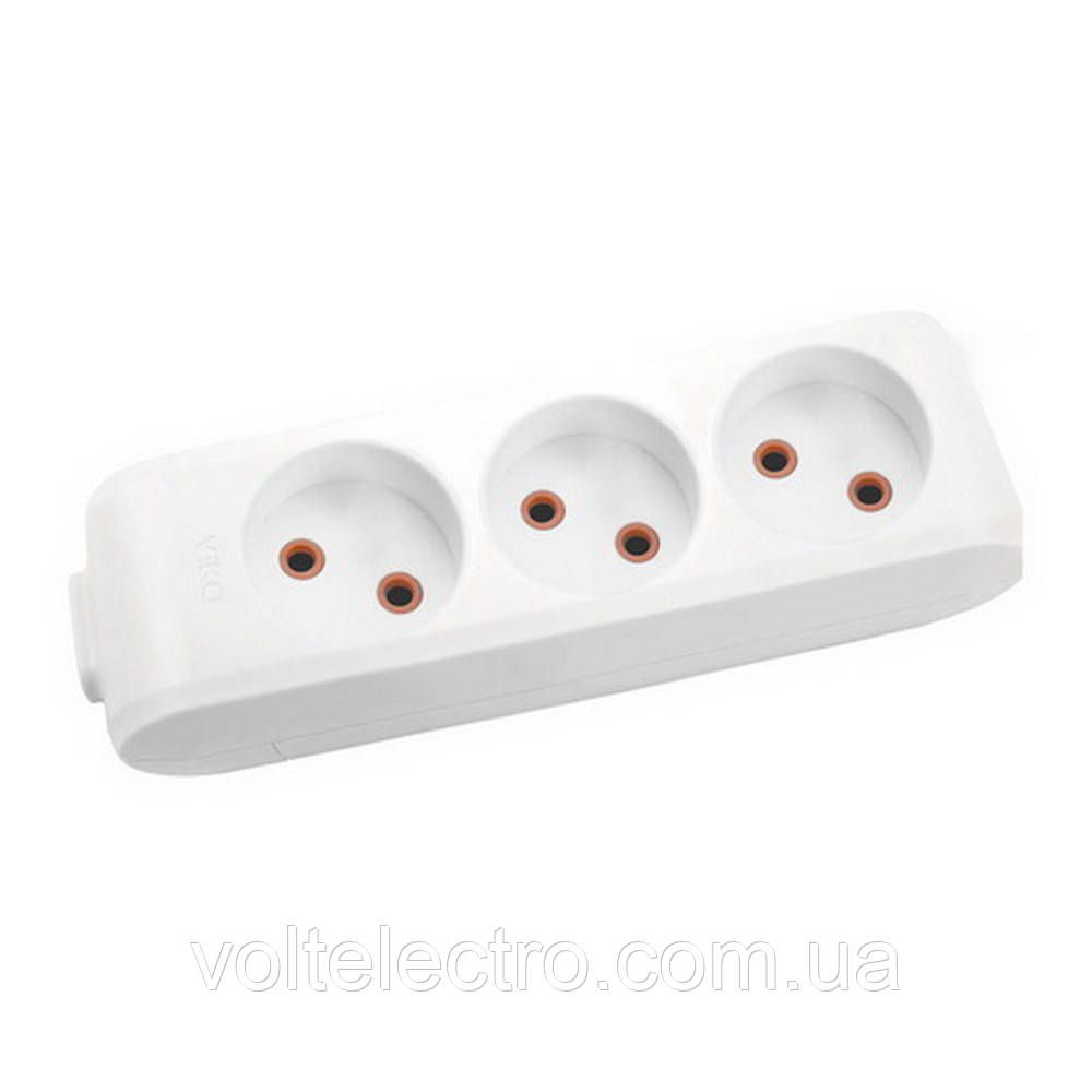 Колодка VIKO Multi-Let 3-на без заземлення, фото 1