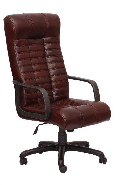 Шкіряне крісло Атлтіс PL шкіра спліт чорна, фото 1