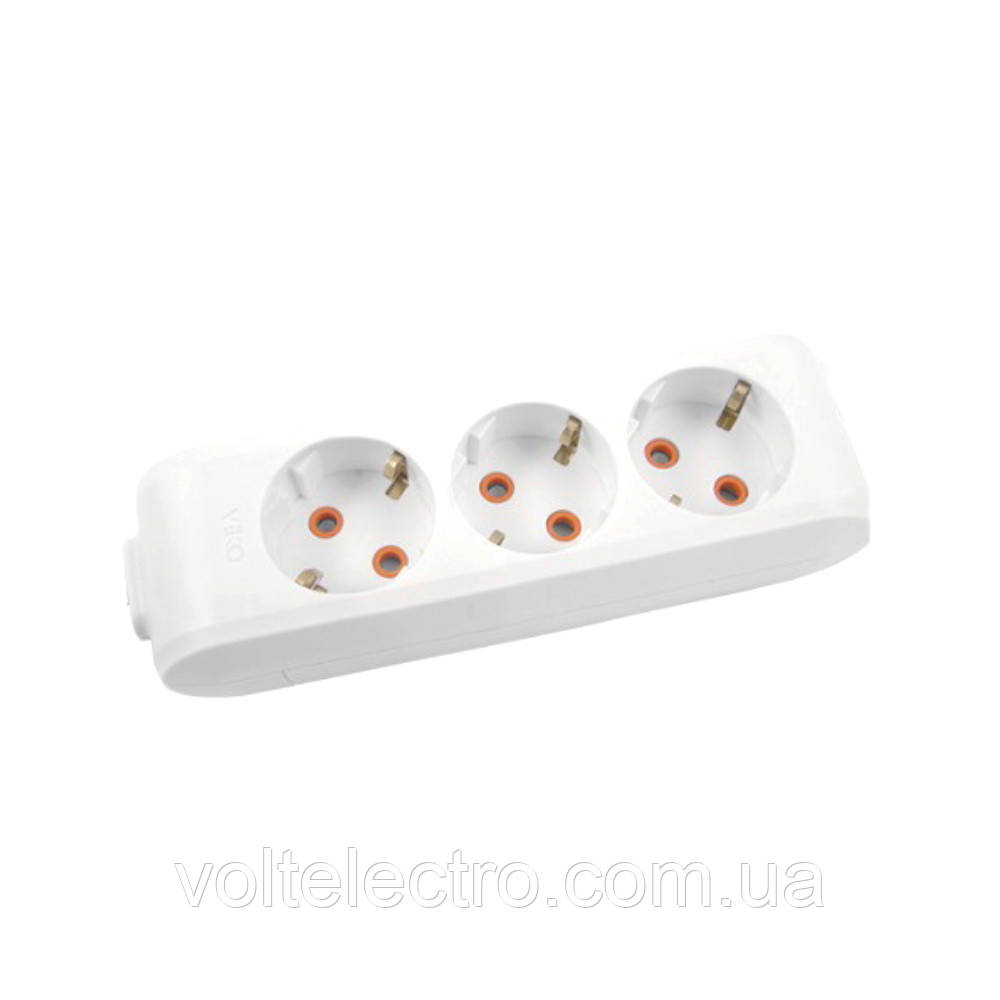 Колодка VIKO Multi-Let 3-на з заземленням, фото 1