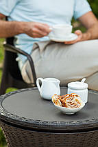 Стіл-бар пластиковий Keter Cool Bar Rattan, сірий, фото 4
