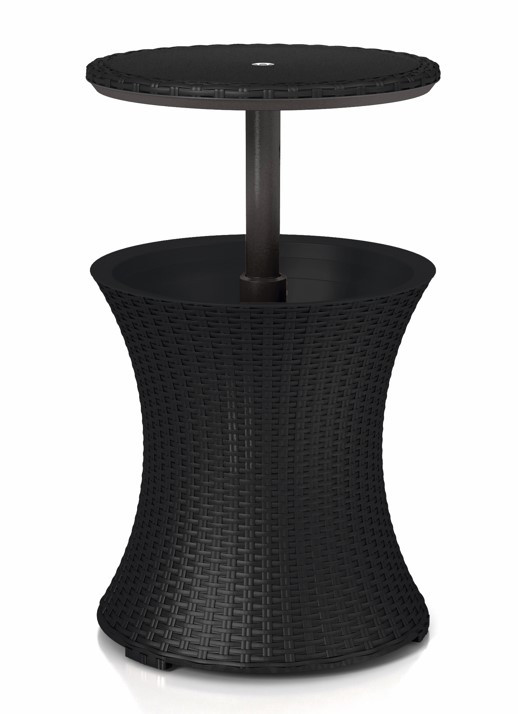 Стіл-бар пластиковий Keter Cool Bar Rattan, сірий