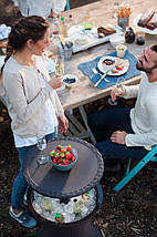 Стіл-бар пластиковий Keter Cool Bar Rattan, сірий, фото 2