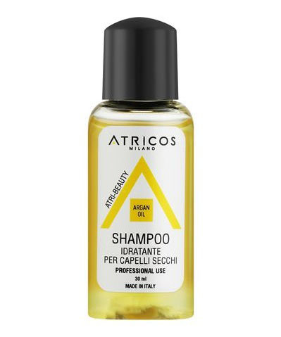 Професійний зволожувальний шампунь Atricos з аргановою олією Shampoo Idratante Capelli Secchi Argan 30ml