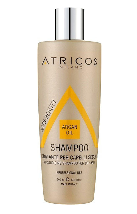 Професійний зволожувальний шампунь Atricos з аргановою олією Shampoo Idratante Capelli Secchi Argan 300 ml