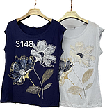 Жіноча футболка стильна модна з принтом Квітка, фото 10