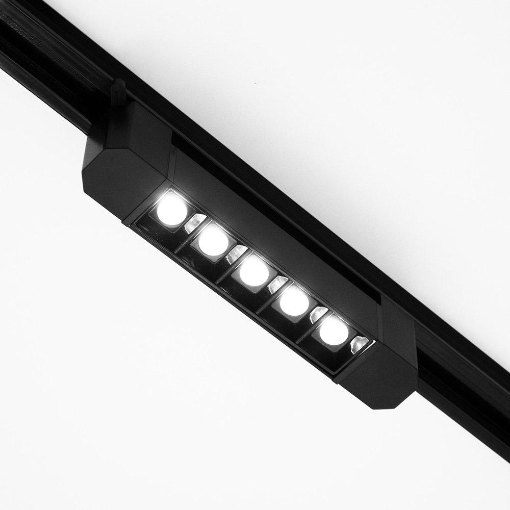 Світильник LED трековий Luminaria LLT 10W BLACK 4200K 800Lm 220V IP20  204x33x55мм, фото 1