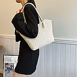 Жіноча велика сумка із плетеної соломи, розмір 28/27 см, фото 2