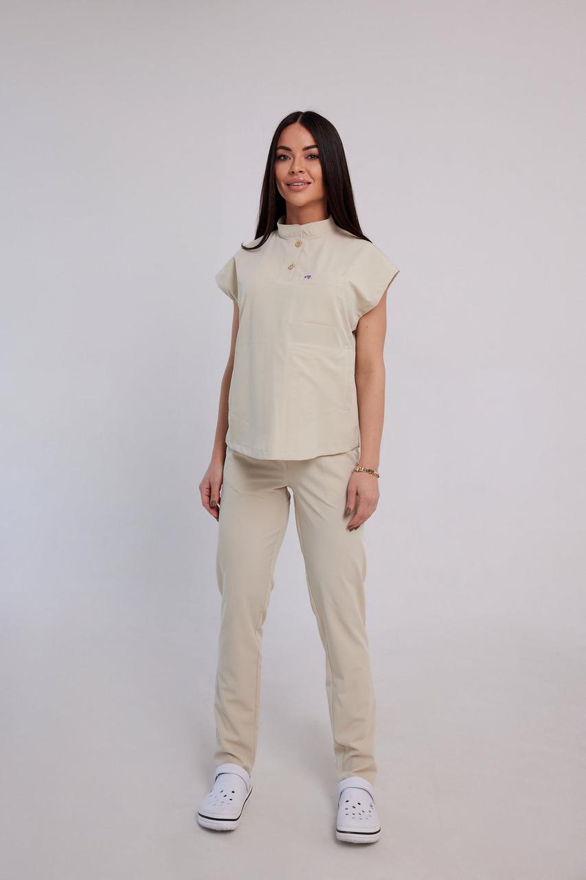 Жіночий медичний костюм Ніколь жовтий - Костюм косметолога - Костюм масажиста