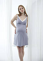 Сорочка для сну і годування Pregnant Style Аня 44 сіра