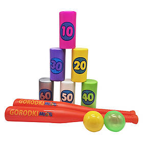 Спортивна гра Городки Mtoys 10180, 2 біти, 2 шарики, Toyman