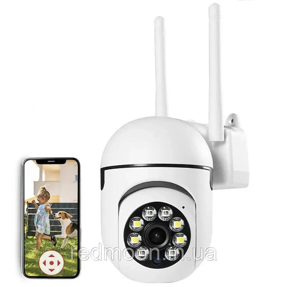 Вулична поворотна камера відеоспостереження NJ PRO IP360 / Бездротова WIFI камера з датчиком руху