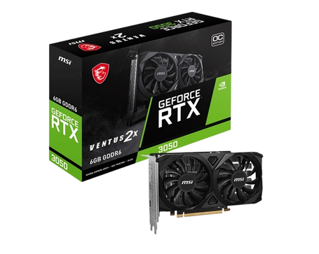 Відеокарта GeForce RTX 3050 6GB MSI Ventus 2X E 6G OC (RTX 3050 VENTUS 2X E 6G OC), фото 1