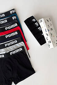 Набір чоловічих трусів щоденний Puma ReLuxe. Чоловічі труси з логотипом Пума Релюкс з бавовни набір 3 шт.