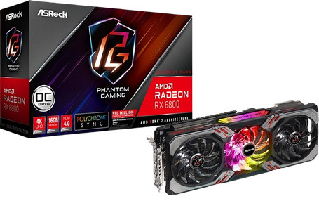Відеокарта AMD Radeon RX 6800 16GB ASRock Phantom Gaming D (RX6800 PGD 16GO) Б/В, фото 3