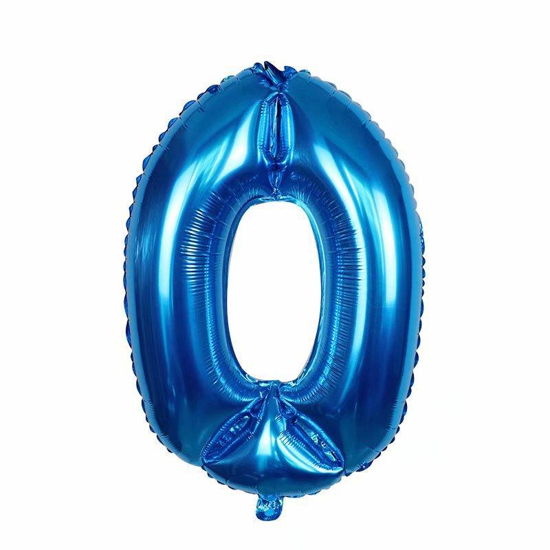 Кулька цифра 0 фольгована 32 дюйма блакитний, фото 1