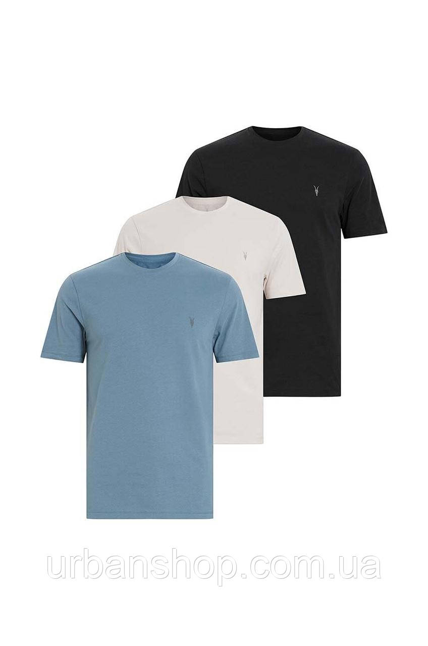 Urbanshop com ua Бавовняна футболка AllSaints BRACE 3-pack чоловіча однотонна M031JB РОЗМІРИ ЗАПИТУЙТЕ