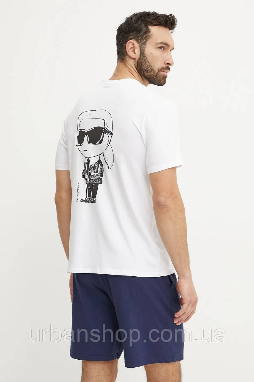 Urbanshop com ua Піжама Karl Lagerfeld чоловіча колір білий з принтом A2M45007 РОЗМІРИ ЗАПИТУЙТЕ