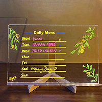 Світловий планшет для малювання, лед дошка з підставкою та маркерами 7 шт