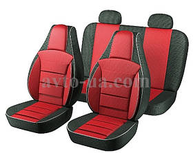 Чохли "PILOT" 2108-99/2115 шкір.зам + тканина червона