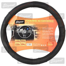 Чохол на кермо "M" (37-38см) чорний Elegant 105475 перфор.