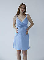 Сорочка для сну і годування Pregnant Style Аня2 44 Блакитна