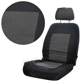 Чохли ''A'' чорні ( Світла точка) бюджет "Tuning" (ВАЗ 2108-09-13-15/ціл.спинка/2 підголів)