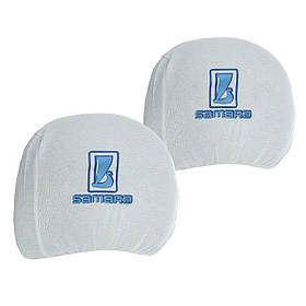 Чохол підголівників SAMARA білий кольоровий логотип