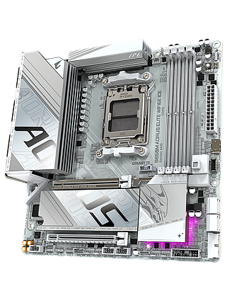 Материнська плата Gigabyte B850M Aorus Elite Wi-Fi6E Ice Socket AM5 (B850M A ELT WF6E ICE), фото 3