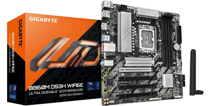 Материнська плата Gigabyte B860M DS3H Wi-Fi6E LGA 1851 (B860M DS3H WIFI6E)