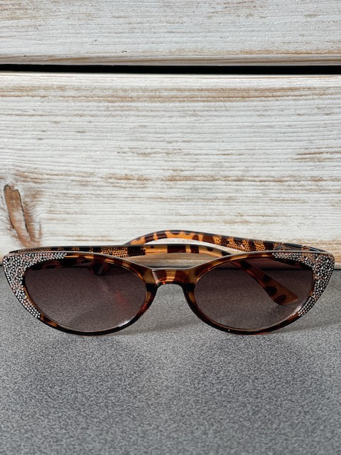 Жіночі сонцезахисні окуляри-лисички, коричневі, фото 1