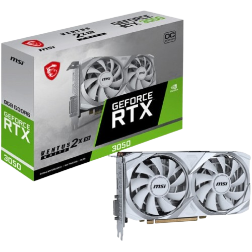 Відеокарта GeForce RTX 3050 8GB MSI Ventus 2X XS OC White (RTX 3050 VENTUS 2X XS WHITE 8G OC)
