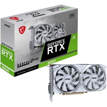 Відеокарта GeForce RTX 3050 8GB MSI Ventus 2X XS OC White (RTX 3050 VENTUS 2X XS WHITE 8G OC), фото 1