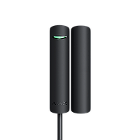Дротовий датчик відкриття, удару та нахилу для приміщень AJAX DoorProtect Plus Fibra (black)