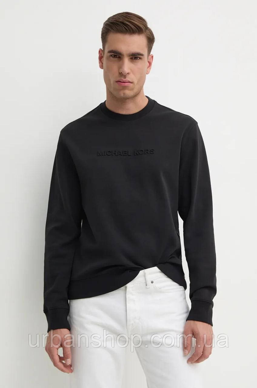 Urbanshop com ua Кофта Michael Kors чоловіча колір чорний з аплікацією CF4528J5MF РОЗМІРИ ЗАПИТУЙТЕ
