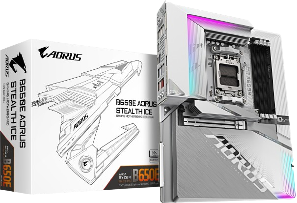 Mатеринська плата Gigabyte B650E Aorus Stealth Ice Socket AM5 (B650E AORUS STEALTH ICE)