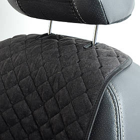 Накидки сидінь "Антара" Чорна - на флісі стьобані ромби 1+1 Передні