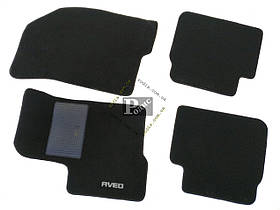 Килимки текстиль Chevrolet AVEO до 2011 Чорний - "Gran"(основа гранули)