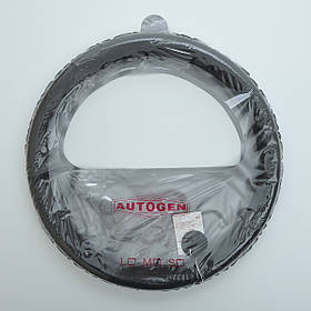 Чохол на кермо шкіра "L" (39-40см) чорний Autogen CK 011BK структурна/1шов/біла основа (25шт/ящ)