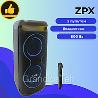 Беспроводная колонка с подсветкой ZPX ZPX-7791, 800 Вт, блютуз колонка, колонка для караоке с микрофоном